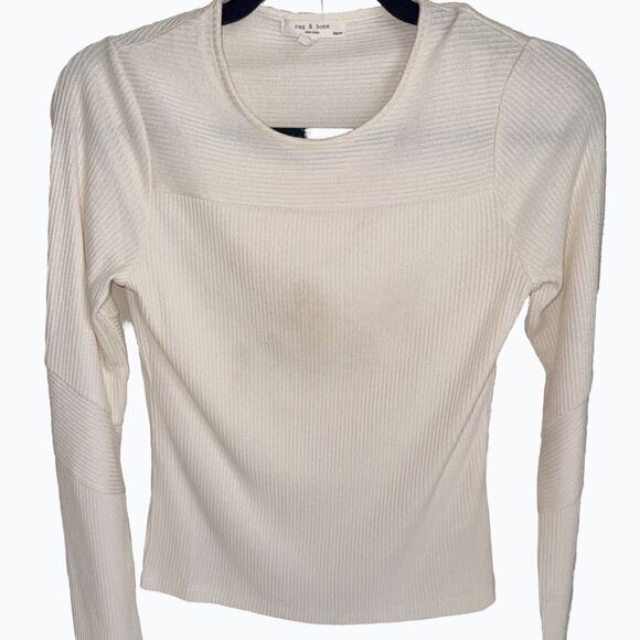 Rag and Bone Long Sleeve Cream Sweater - Picture 1 of 3